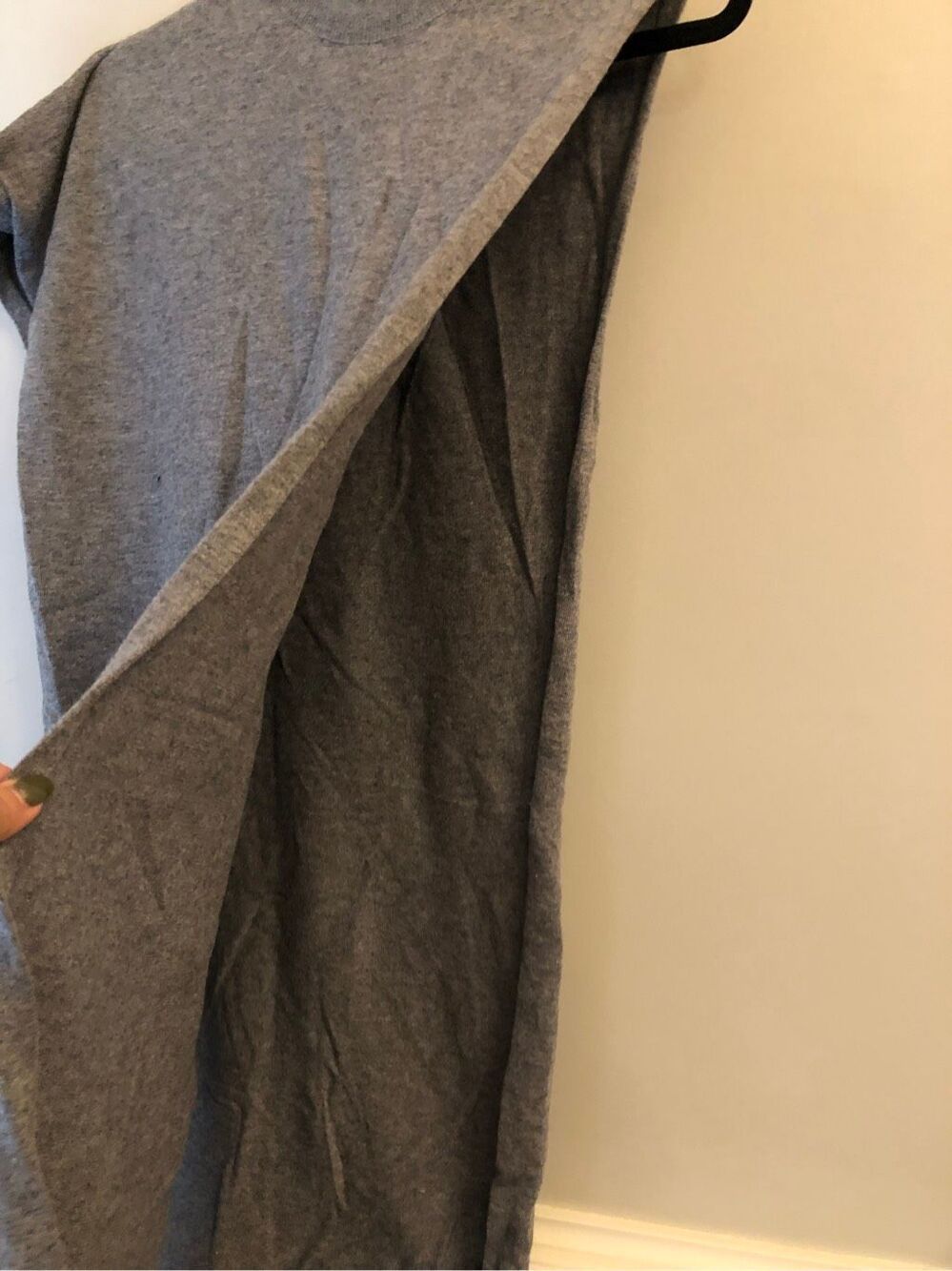 Nwt Kerisma Assymetrical Long Poncho Sweater Dress S/M Layering Angora Modern Co — image 6 of 8